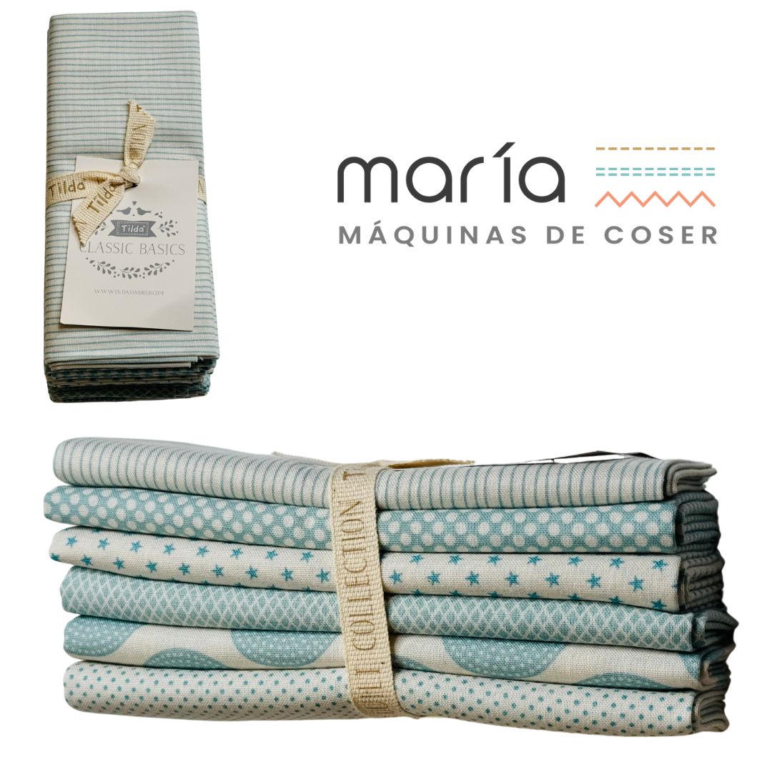 FAT QUARTER TILDA BASICS AZUL