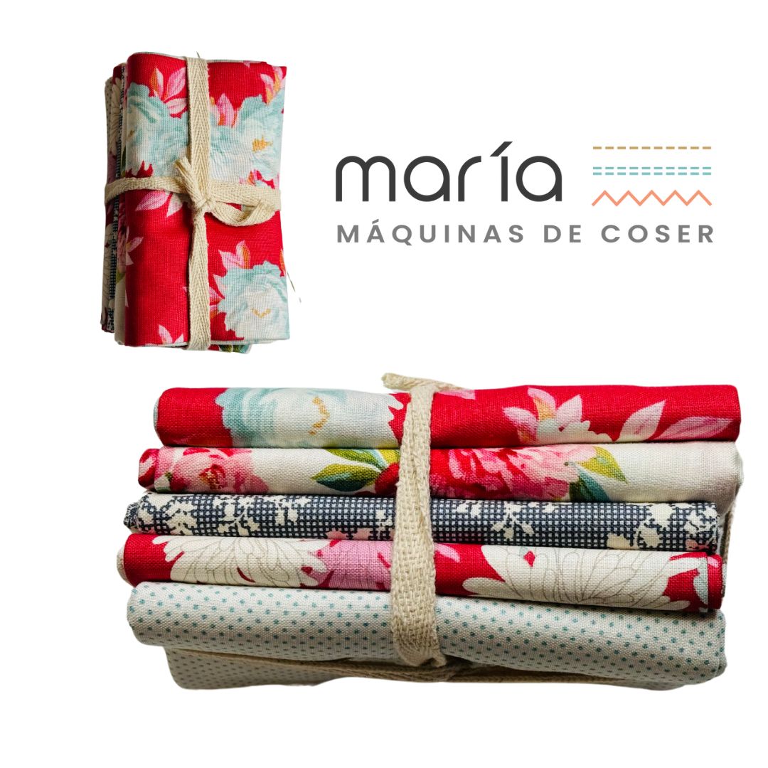 FAT QUARTER TILDA SURTIDAS ROJO/AZUL